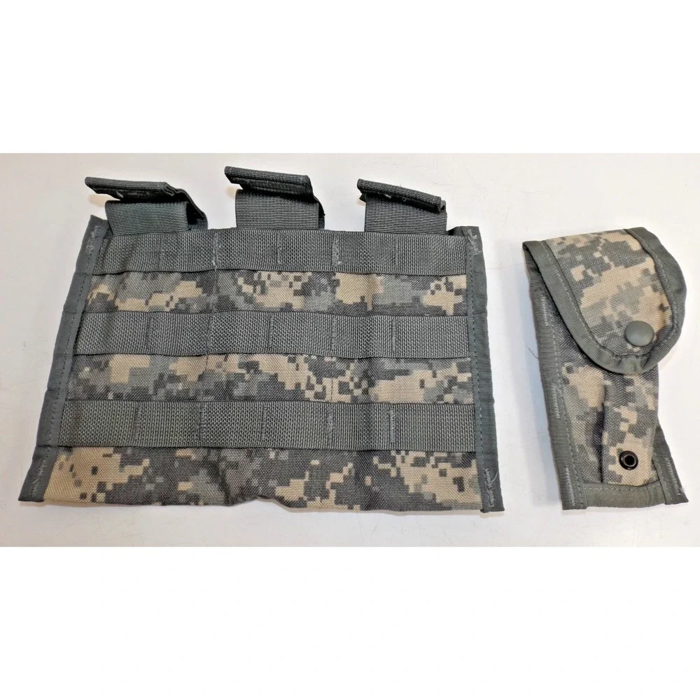 US Triple 3 Magazine pouch & Single Side Pouch: both MOLLE II ACU Digital Camo